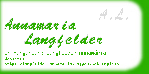 annamaria langfelder business card
